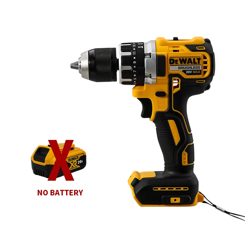 DeWalt 20v Brushless Batteria al litio Caricabatterie Trapano elettrico a mano 13mm Trapano a pistola. Strumento Dcd796