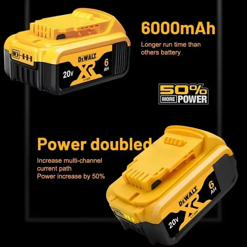 Batterie al litio originali Dewalt 20V, 5,0 Ah DCB120 DCB123 DCB125 DCB124 DCB122 DCD710 a ricarica rapida per utensili elettrici