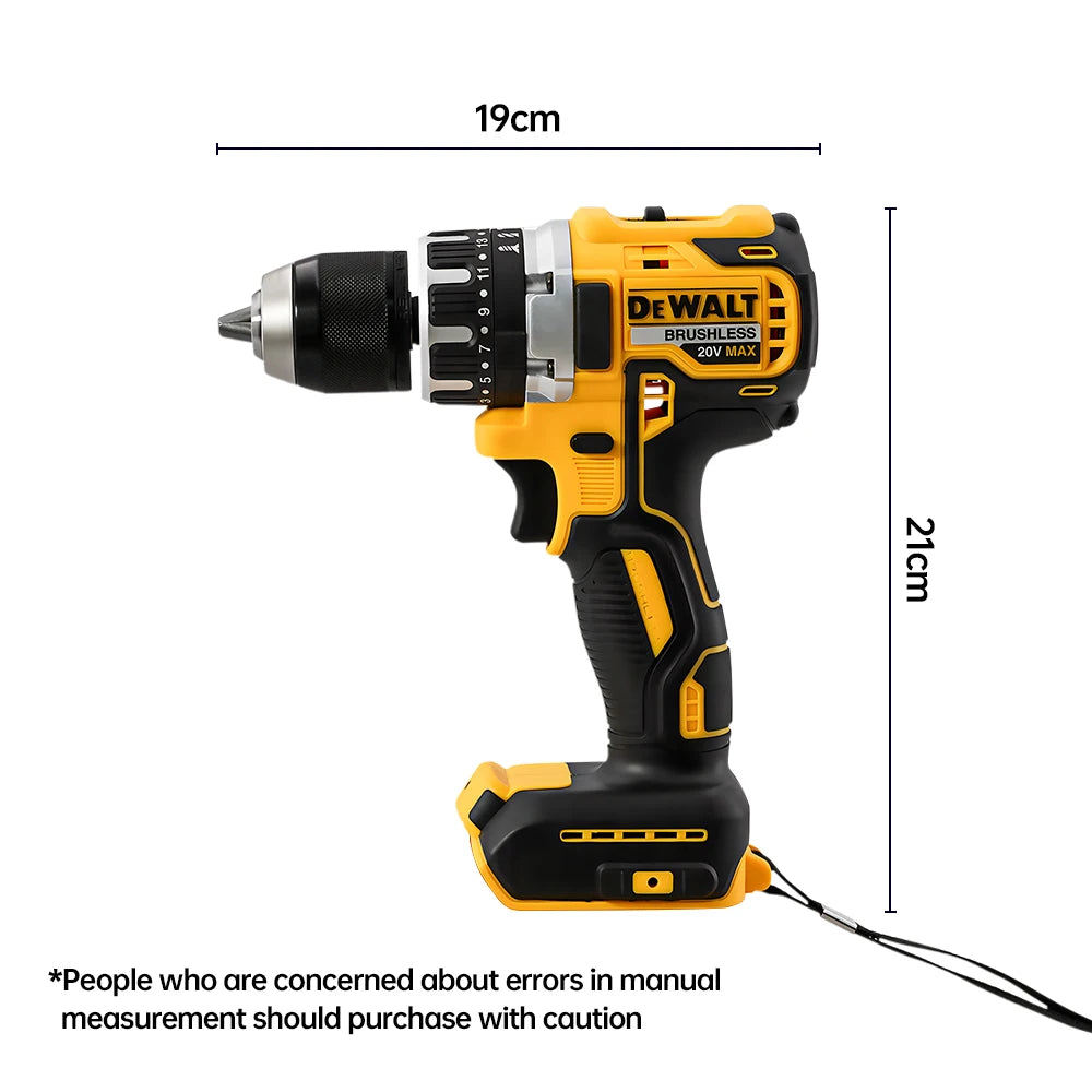 DeWalt 20v Brushless Batteria al litio Caricabatterie Trapano elettrico a mano 13mm Trapano a pistola. Strumento Dcd796