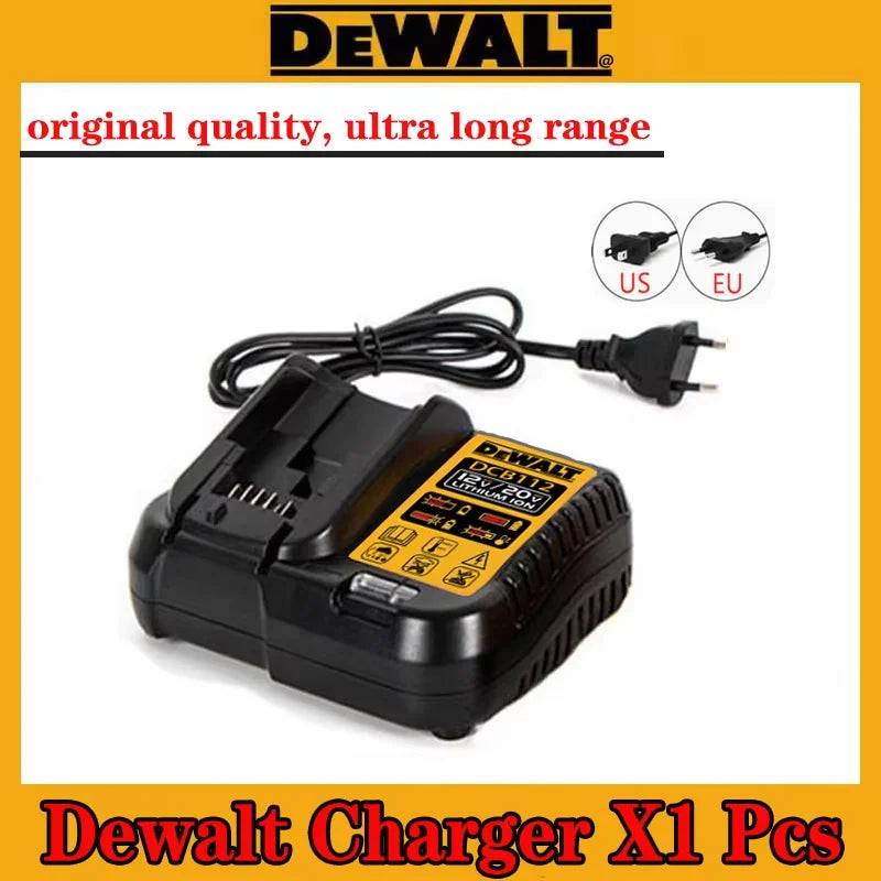 Batterie al litio originali Dewalt 20V, 5,0 Ah DCB120 DCB123 DCB125 DCB124 DCB122 DCD710 a ricarica rapida per utensili elettrici