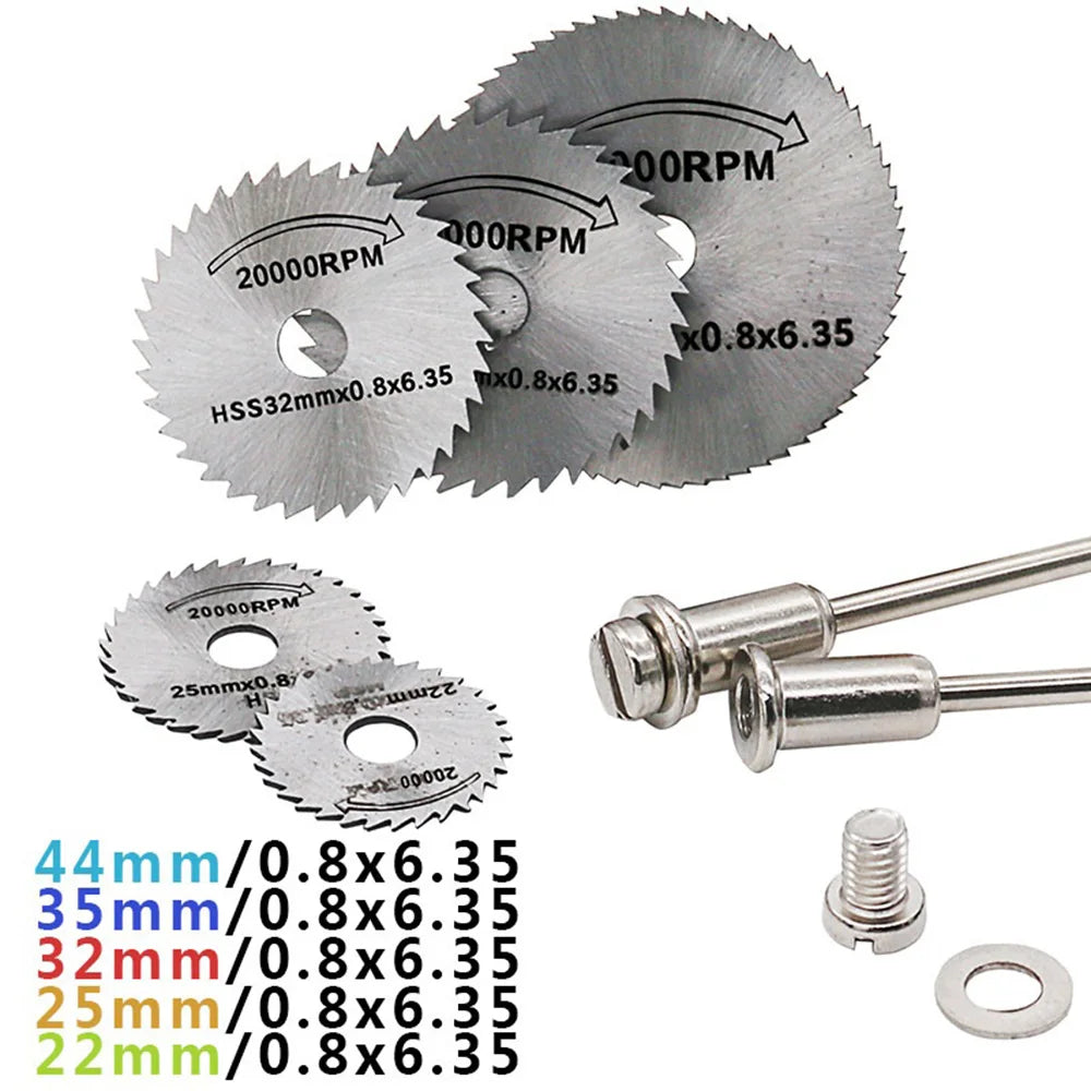 Mini HSS Circular Saw Blades Wood Aluminum Cutting Disc Dremel Accessories Discs Drill Mandrel Rotary Tool