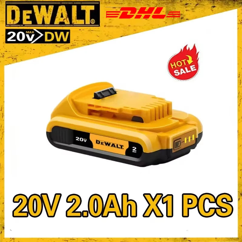 Batterie al litio originali Dewalt 20V, 5,0 Ah DCB120 DCB123 DCB125 DCB124 DCB122 DCD710 a ricarica rapida per utensili elettrici