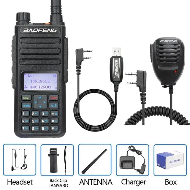 Baofeng Dr-1801 DMR Digital Walkie Talkie Dual Time Slot Analog Tier 1 e 2 Lunga Distanza Dual Band 1024ch DM-1801 Ham Radio Bidirezionale