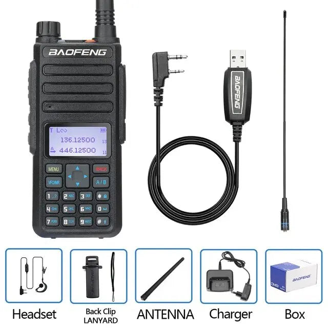 Baofeng Dr-1801 DMR Digital Walkie Talkie Dual Time Slot Analog Tier 1 e 2 Lunga Distanza Dual Band 1024ch DM-1801 Ham Radio Bidirezionale