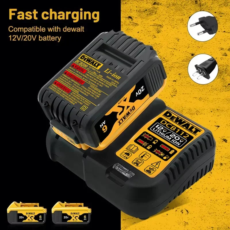 Batterie al litio originali Dewalt 20V, 5,0 Ah DCB120 DCB123 DCB125 DCB124 DCB122 DCD710 a ricarica rapida per utensili elettrici