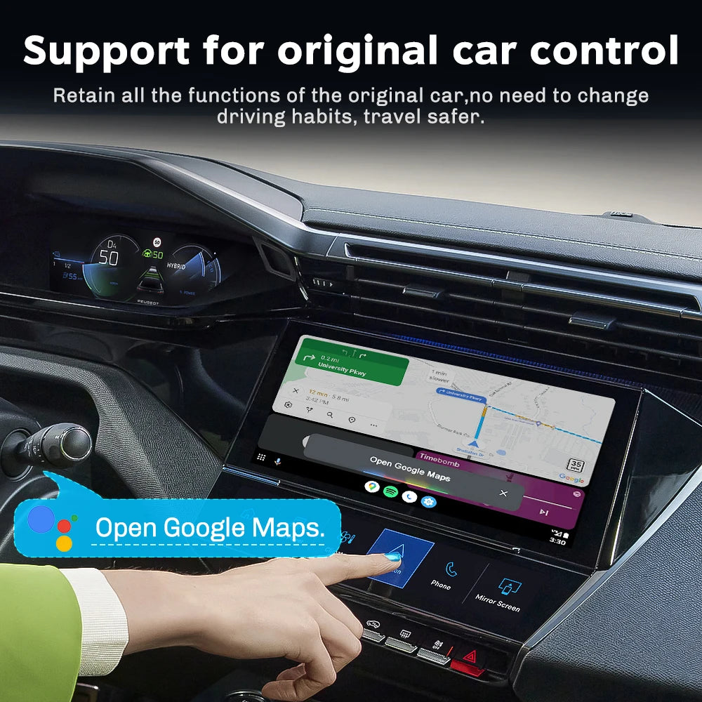 Adattatore intelligente MMB Mini Android Auto 2024 cablato per WiFi wireless Bluetooth 5.2 Fast Connect Plug and Play Accessori per VW Audi