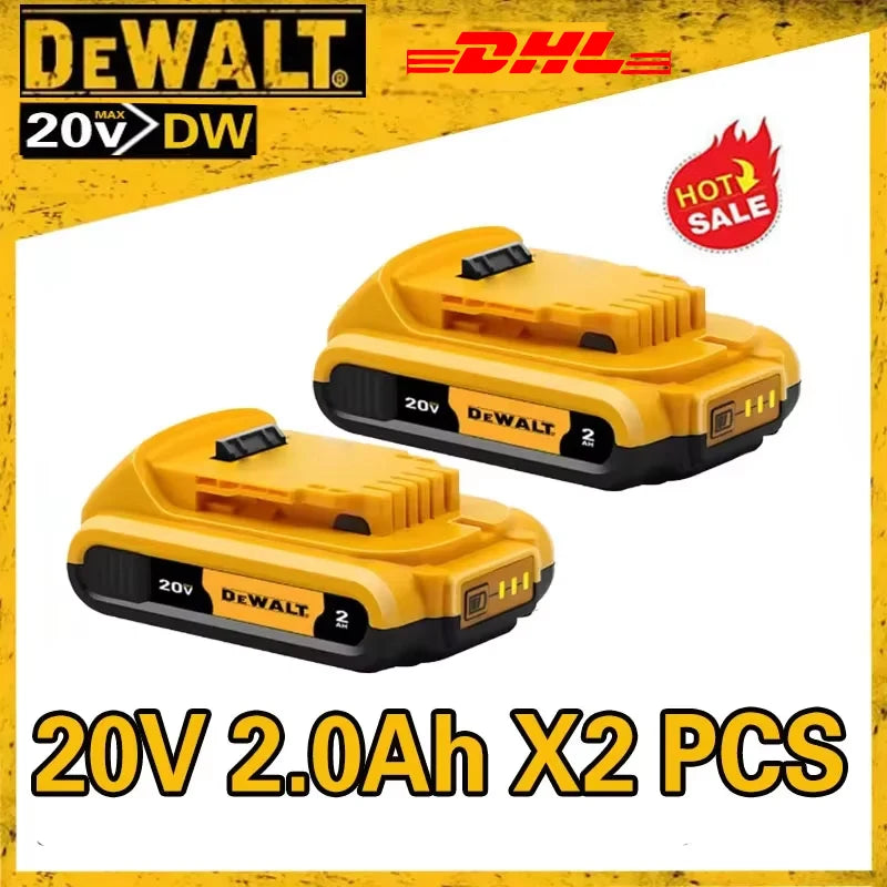 Batterie al litio originali Dewalt 20V, 5,0 Ah DCB120 DCB123 DCB125 DCB124 DCB122 DCD710 a ricarica rapida per utensili elettrici