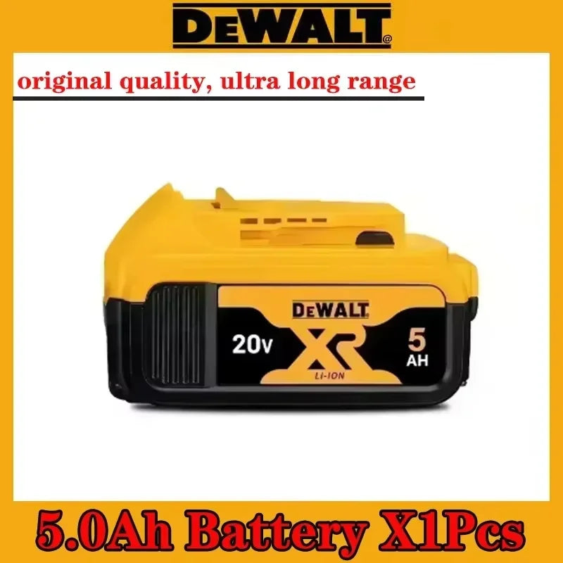 Batterie al litio originali Dewalt 20V, 5,0 Ah DCB120 DCB123 DCB125 DCB124 DCB122 DCD710 a ricarica rapida per utensili elettrici