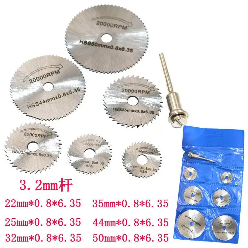 Mini HSS Circular Saw Blades Wood Aluminum Cutting Disc Dremel Accessories Discs Drill Mandrel Rotary Tool